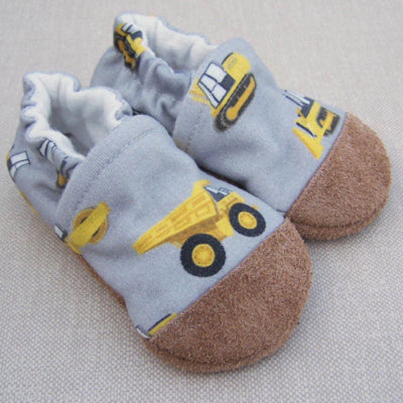 Organic Cotton Knit Slippers – Construction 0-3m