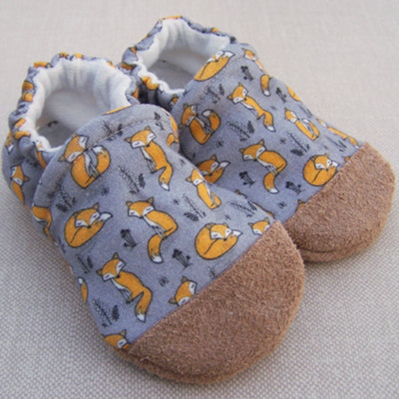 Organic Cotton Knit Slippers – Foxy 3-6m