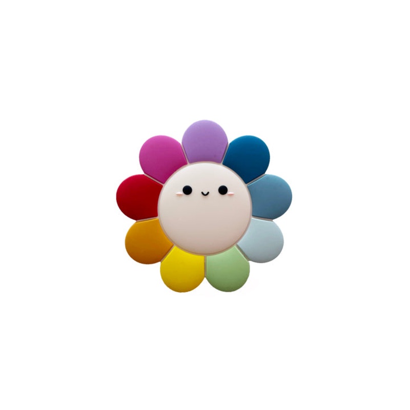 Daisy Silicone Teether – Various Colors Daisy Rainbow