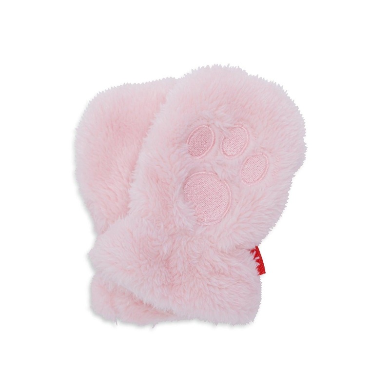 Minky Fleece Magnetic Mittens – Various Colors Pink Dogwood 0-6m