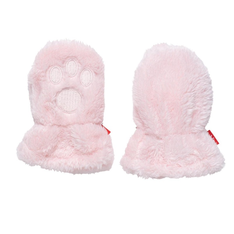Minky Magnetic Mittens – Various Colors Pink Blossom 0-6m