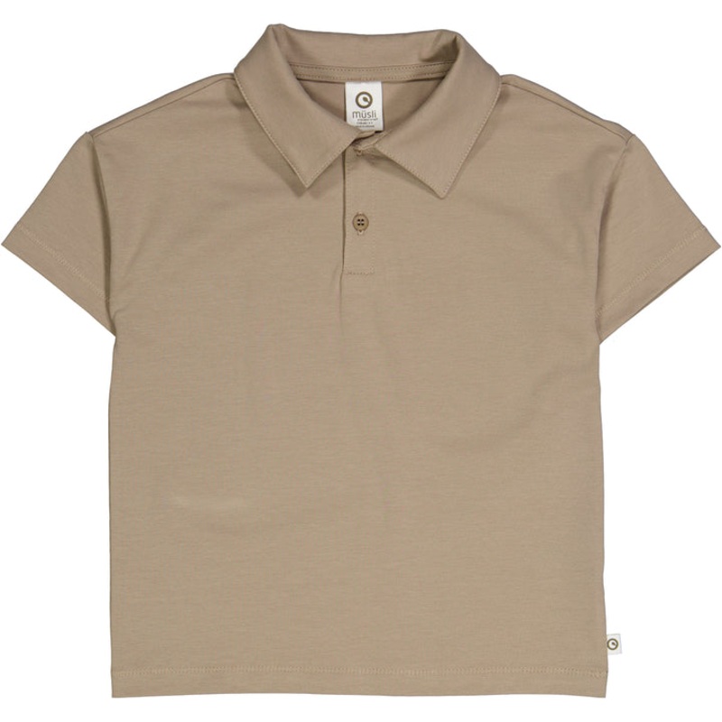 Cozy Me Collar Short Sleeve Tee – Cashew 4T