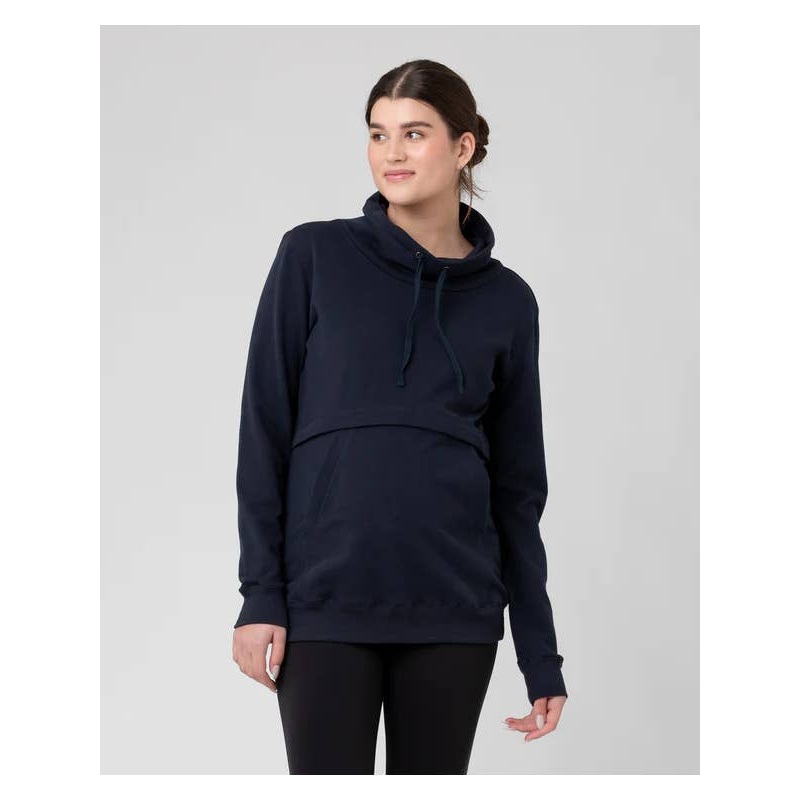 Joey Maternity/Nursing Sweatshirt – Navy XS