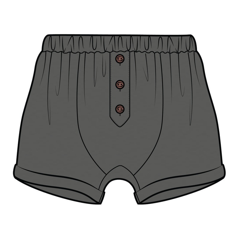 Light Sweat Boxer Short – Charcoal 2T