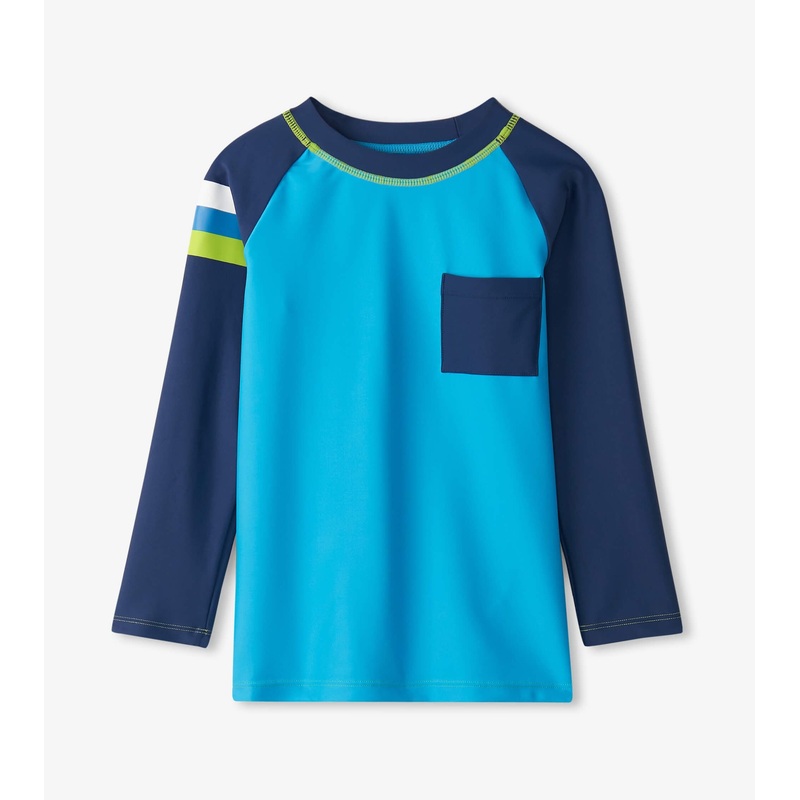 Malibu Blue Long Sleeve Rashguard 2T