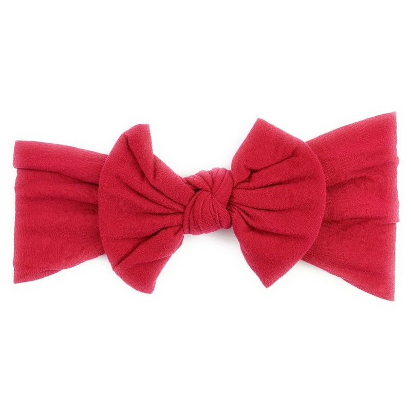 Nylon Bow Headband – Red