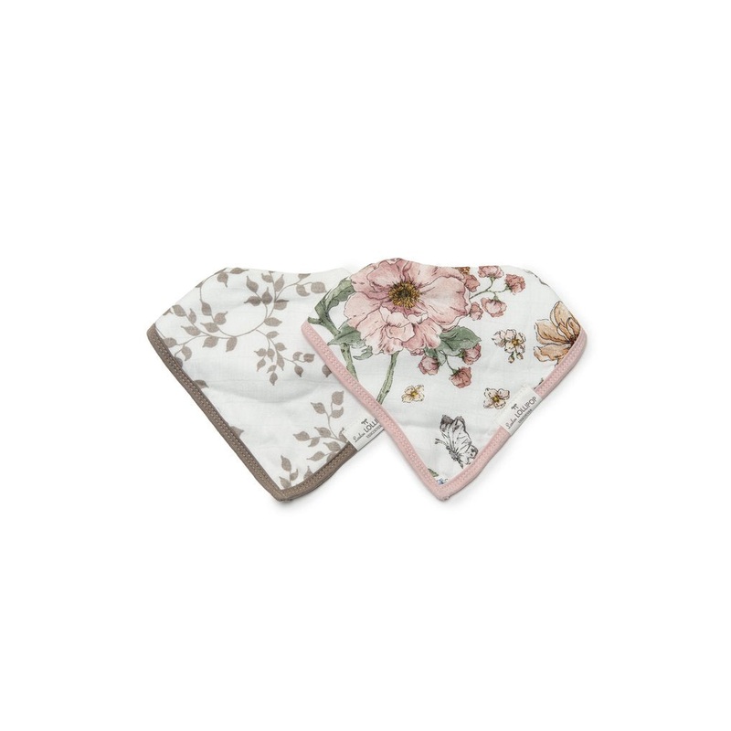 Luxe Muslin Bandana Bib Set – Secret Garden