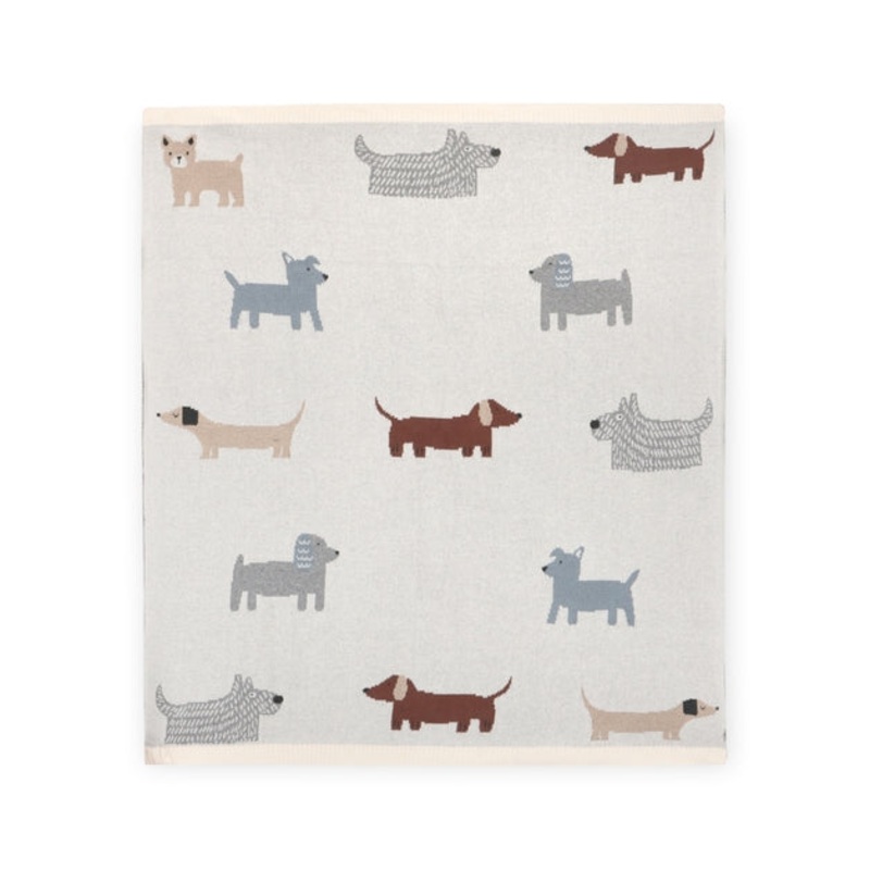 Organic Jacquard Sweater Knit Baby Blanket – Buddy Dog
