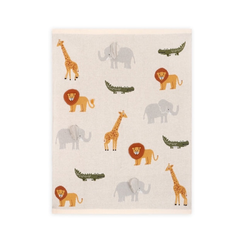 Organic Jacquard Sweater Knit Baby Blanket – Savannah