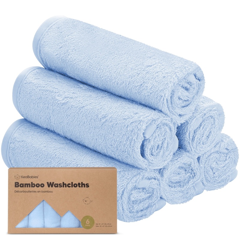 Deluxe Baby Washcloths -Bravo Blue