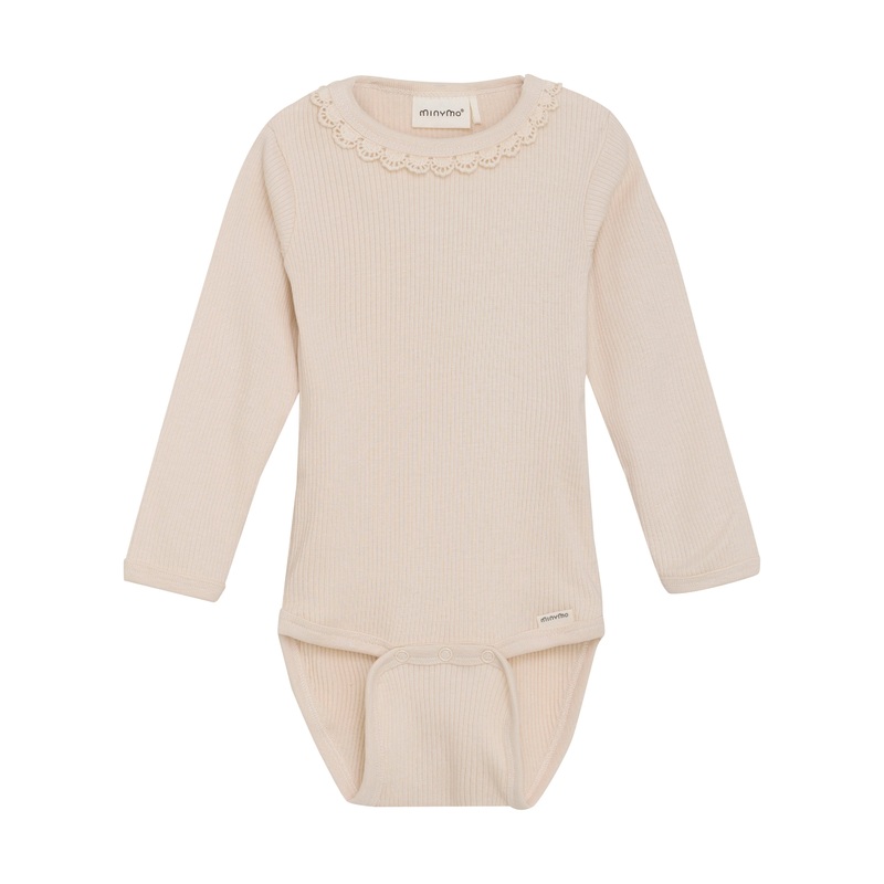 Long Sleeve Ribbed Bodysuit – Sandshell 1M (56)