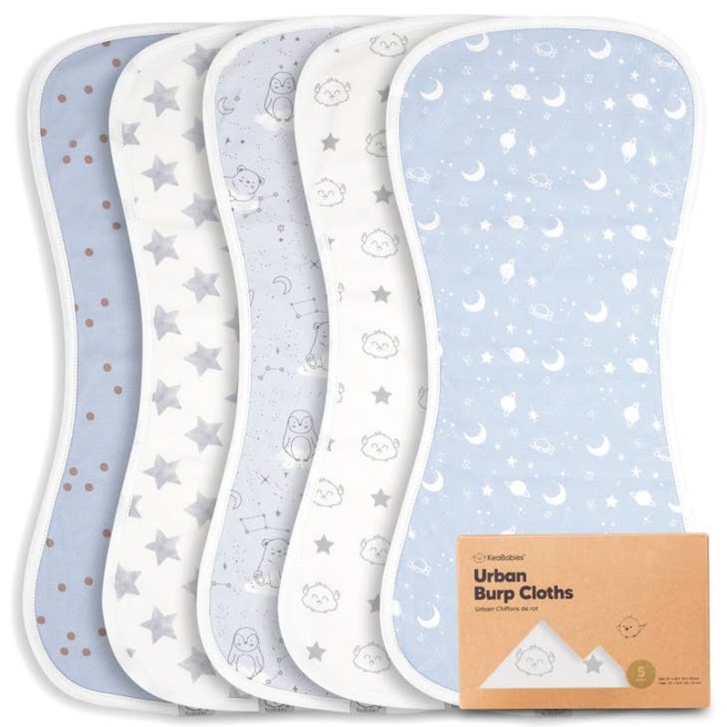 Organic Burp Cloths – Constellation – Set of 5