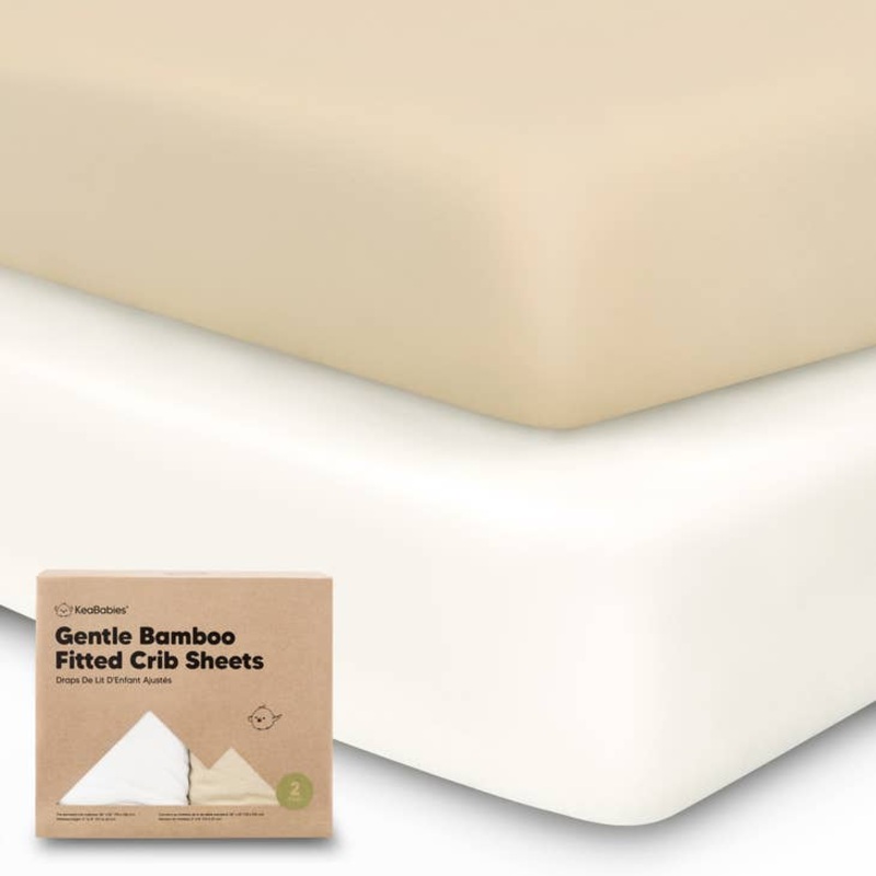 Organic Fitted Crib Sheet Khaki – Set of 2