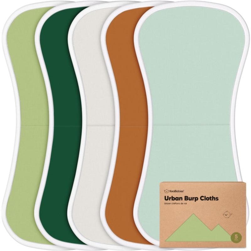 Organic Urban Burp Cloths – Hunter – Set of 5