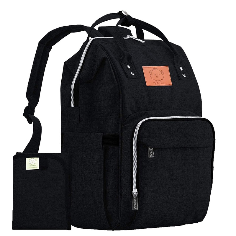 Original Diaper Backpack with Changing Pad – Trendy Black